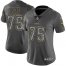 Nike New Orleans Saints #75 Andrus Peat Gray Static Womens Stitched NFL Vapor Untouchable Limited Jersey