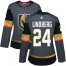 Adidas Vegas Golden Knights #24 Oscar Lindberg Grey Home Authentic Womens Stitched NHL Jersey