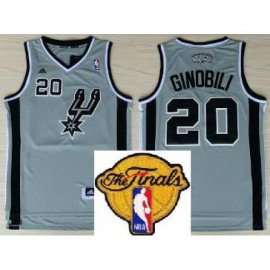 San Antonio Spurs 20 Manu Ginobili Grey Revolution 30 Swingman 2013 Finals Patch NBA Jerseys Cheap