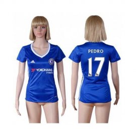 Womens Chelsea #17 Pedro Home Soccer Club Jersey