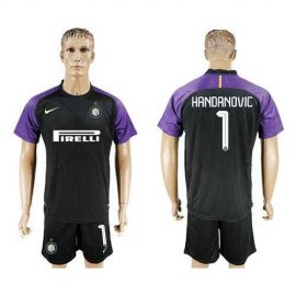 Inter Milan #1 Handanovic Black Goalkeeper Soccer Club Jersey