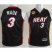 Kids Miami Heat 3 Dwyane Wade Black 2011 NBA Finals Jersey Cheap