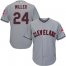 Cleveland Indians #24 Andrew Miller Grey Road Stitched Youth MLB Jersey