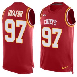 Nike Kansas City Chiefs #97 Alex Okafor Red Team Color Mens Stitched NFL Limited Tank Top Jersey