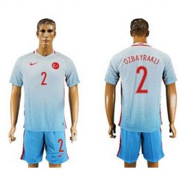 Turkey #2 Ozbayrakli Away Soccer Country Jersey
