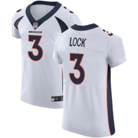 Nike Denver Broncos #3 Drew Lock White Mens Stitched NFL Vapor Untouchable Elite Jersey