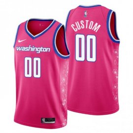 Nike Wizards Custom Mens 2022-23 City Edition NBA Jersey – Cherry Blossom Pink