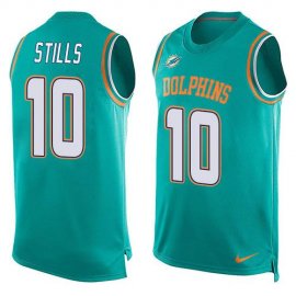 Nike Miami Dolphins #10 Kenny Stills Aqua Green Team Color Mens Stitched NFL Limited Tank Top Jersey
