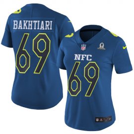 Nike Green Bay Packers #69 David Bakhtiari Navy Womens Stitched NFL Limited NFC 2017 Pro Bowl Jersey