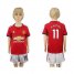 Manchester United #11 Martial Home Kid Soccer Club Jersey