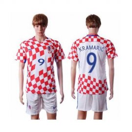 Croatia #9 Kramaric Home Soccer Country Jersey