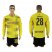Dortmund #28 Ginter Home Long Sleeves Soccer Club Jersey