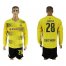 Dortmund #28 Ginter Home Long Sleeves Soccer Club Jersey