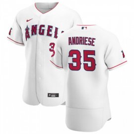 Los Angeles Angels #35 Matt Andriese Mens Nike White Home 2020 Authentic Player MLB Jersey