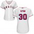 Los Angeles Angels #30 Nolan Ryan White Home Womens Stitched MLB Jersey
