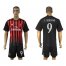 AC Milan #9 L.Adriano Home Soccer Club Jersey