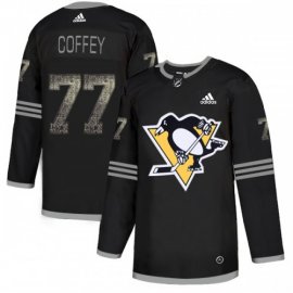Adidas Pittsburgh Penguins #77 Paul Coffey Black Authentic Classic Stitched NHL Jersey