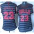 Cheap Women Chicago Bulls 23 Michael Jordan Grey With Black Strip Revolution 30 Swingman NBA Jerseys