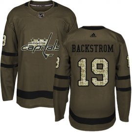 Adidas Washington Capitals #19 Nicklas Backstrom Green Salute to Service Stitched NHL Jersey