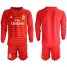 Real Madrid Blank Red Goalkeeper Long Sleeves Soccer Club Jersey