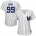 New York Yankees #99 Aaron Judge White Strip Home Womens Stitched MLB Jersey