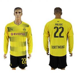 Dortmund #22 Pulisic Home Long Sleeves Soccer Club Jersey