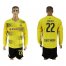 Dortmund #22 Pulisic Home Long Sleeves Soccer Club Jersey