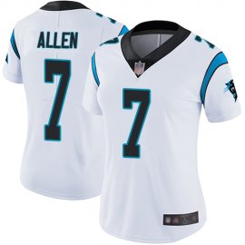 Nike Carolina Panthers #7 Kyle Allen White Womens Stitched NFL Vapor Untouchable Limited Jersey