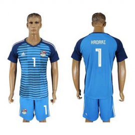 Egypt #1 Hadari Blue Goalkeeper Soccer Country Jersey