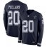 Mens Dallas Cowboys #20 Tony Pollard Navy Blue Team Color Mens Stitched NFL Limited Therma Long Sleeve Jersey