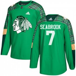 Adidas Chicago Blackhawks #7 Brent Seabrook adidas Green St. Patricks Day Authentic Practice Stitched NHL Jersey