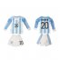 Argentina #20 Kun Aguero Home Long Sleeves Kid Soccer Country Jersey