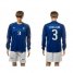 Italy #3 Chiellini Blue Home Long Sleeves Soccer Country Jersey