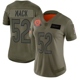 Nike Chicago Bears #52 Khalil Mack Camo Womens Stitched NFL Limited 2019 Salute to Service Jersey