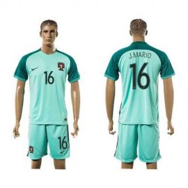 Portugal #16 J.Mario Away Soccer Country Jersey