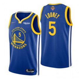 Nike Golden State Warriors #5 Kevon Looney Royal Womens 2022 NBA Finals Icon Edition 75th Anniversary Diamond Swingman Jersey Womens