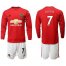 Manchester United #7 Alexis Home Long Sleeves Soccer Club Jersey