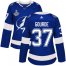 Adidas Tampa Bay Lightning #37 Yanni Gourde Blue Home Authentic Womens 2020 Stanley Cup Champions Stitched NHL Jersey