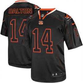 Nike Cincinnati Bengals #14 Andy Dalton Lights Out Black Mens Stitched NFL Elite Jersey