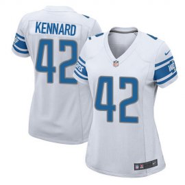 Nike Detroit Lions #42 Devon Kennard White Womens Stitched NFL Elite Jersey