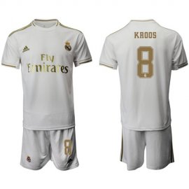 Real Madrid #8 Kroos White Home Soccer Club Jersey