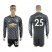 Manchester United #25 Valencia Black Long Sleeves Soccer Club Jersey