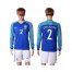 Brazil #2 Dani Alves Away Long Sleeves Soccer Country Jersey
