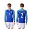 Brazil #2 Dani Alves Away Long Sleeves Soccer Country Jersey