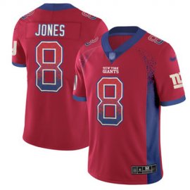 Nike New York Giants #8 Daniel Jones Red Alternate Mens Stitched NFL Limited Rush Drift Fashion Jersey
