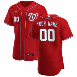 Washington Nationals Custom Mens Nike Red Alternate 2020 Authentic Player MLB Jersey