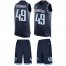 Nike Tennessee Titans #49 Nick Dzubnar Navy Blue Team Color Mens Stitched NFL Limited Tank Top Suit Jersey