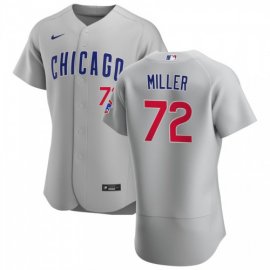 Chicago Cubs #72 Tyson Miller Mens Nike Gray Road 2020 Authentic Team Jersey