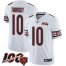 Nike Chicago Bears #10 Mitchell Trubisky White Mens Stitched NFL 100th Season Vapor Limited Jersey