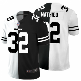 Kansas City Chiefs #32 Tyrann Mathieu Mens Black V White Peace Split Nike Vapor Untouchable Limited NFL Jersey